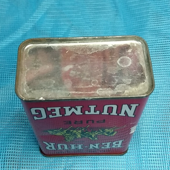 Vintage Ben-Hur Pure Nutmeg Spice Tin - Picture 5 of 7